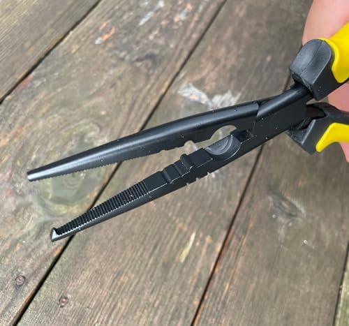Hanpex-9 inch Fishing Pliers with Anti-Rust Teflon Coated, Freshwater/Saltwater Fishing Tools, Comfort Grip Handles Fishing Gear Idea for Fishing Trip - Image 5