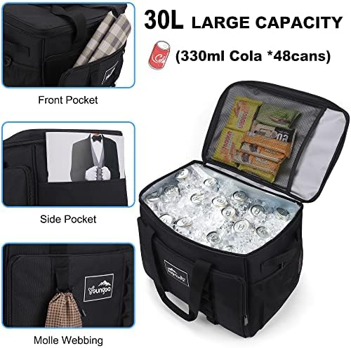 48 Can Insulated Soft Sided Collapsible Cooler Bag Ice Chest - Image 2