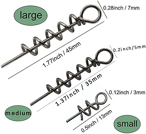 Soft Lure Bait Spring Twist Lock,100pcs Fishing Crank Hook Centering Pin Soft Lure Bait Worm Crank Swimbait Keeper Needle Springs Screw Lock Fixed Latch - Image 4