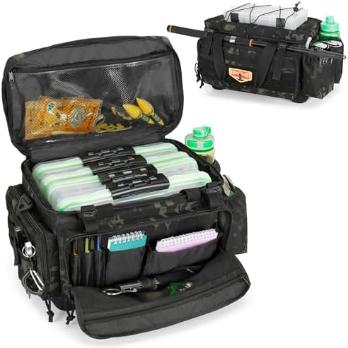 GOBUROS Fishing Tackle Bag, Soft Fish Tackle Storage Bag(NO Tackle Boxes) by GOBUROS