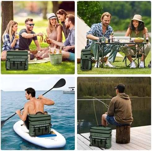 Kayak Cooler Behind Seat - Waterproof Cooler Bag Compatible with Lawn-Chair Seat Kayak，Kayak Accessories Camping Cooler, Portable Ice Chest for Fishing, Beach, Travel,Picnic, Cooler Leak-Proof - Image 2