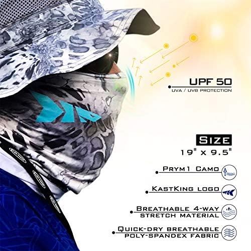 KastKing Sol Armis UPF50+ Neck Gaiter, Hydrocool Fishing Mask, Men & Women - Image 2
