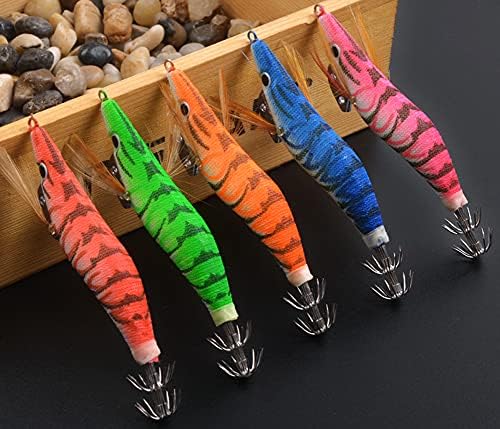 Squid Jig 10pcs Glow in Dark Lures Shrimp Jig Saltwater Squid Lures Bait - Image 4