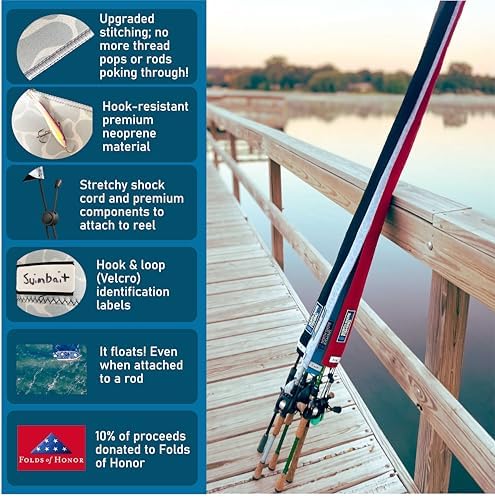 Premium Neoprene Fishing Rod Sleeve – Floating, Puncture Resistant, Labeled Protective Sock for Casting, Spinning, Trolling Fishing Rods - Image 5