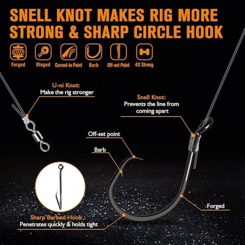 Dovesun Catfish Rig Santee Cooper Rig Catfish Takedown Rig for Bank Fishing - Image 3