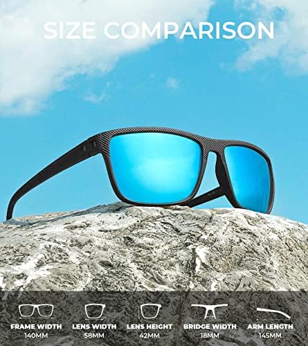 KALIYADI Polarized Sunglasses for Men, Lightweight Sun Glasses with UV Protection for Driving Fishing Golf - Image 3