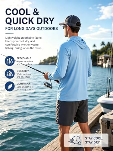 ZITY Men's Lightweight Pullover Hoodie UPF 50+ Fishing Shirts Sweatshirt - Image 5
