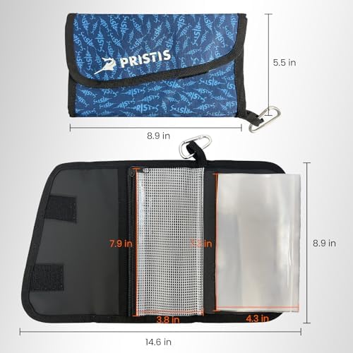 Pristis Fishing Soft Lure Storage Binder Bag, Bait Wallet Case Sea Blue - Image 6