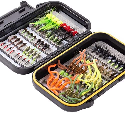 BASSDASH Fly Fishing Flies Kit Fly Assortment Trout Bass Fishing with Fly Box with Dry/Wet Flies, Nymphs, Streamers, Popper - Image 2