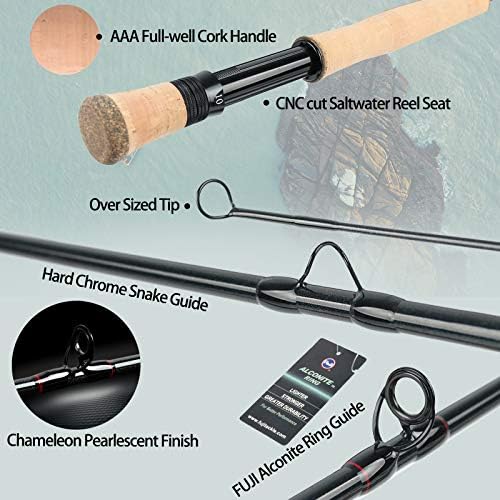Maxcatch Saltwater Fly Fishing Rod 9ft 7/8/9/10/11/12wt Graphite IM10 Fast Action - Image 3