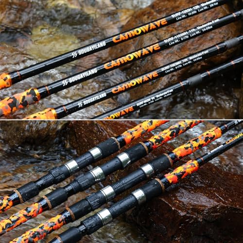Sougayilang Surf Spinning Fishing Rod Carbon Travel Surf Rod M/MH 3 Piece Spinning Fishing Rod 9'/10'/11'/12' - Image 7