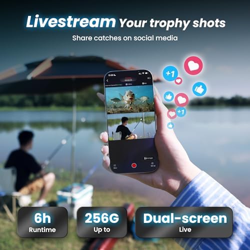 【2026 Upgrade Version】 Canfish CF1 Underwater Fishing Camera,1080P Full HD Portable Video Fish Finder,APP Remote Control Real-time Observation,Fish Coming Reminder Fishing Camera - Image 4