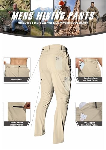 Men's Lightweight Hiking Cargo Pants Waterproof Quick Dry Travel Climbing Camping Fishing Mens Work Pants Outdoor - Image 4