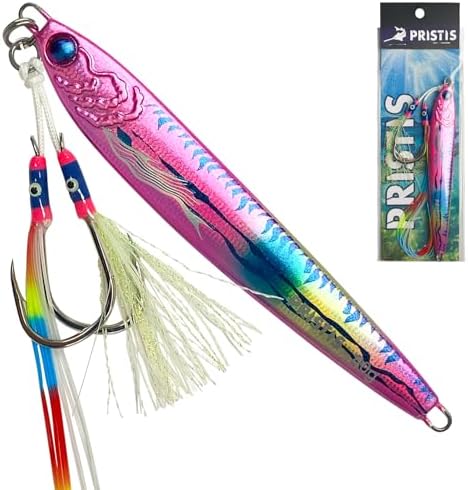 Pristis Angel Wings Vertical Jig, Saltwater Fishing Lure with Sharp Hook by Pristis