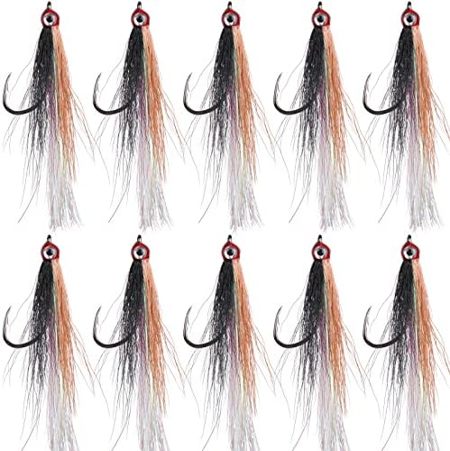 Clouser Minnow Fly Fishing Flies Salmon Trout Steelhead Jig Hooks Saltwater Flies Sea Bass Striper Flounder Fly Fishing Lures by JSHANMEI