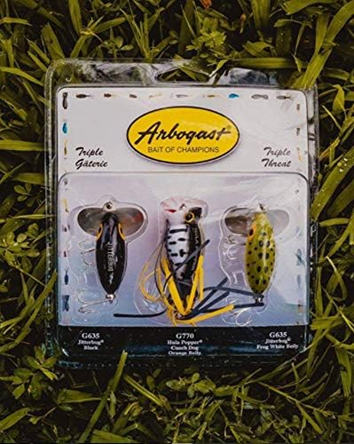 Arbogast Triple Threat Fishing Lure 3-Pack - Includes Jitterbug Lures and Hula Popper Lures - Image 5