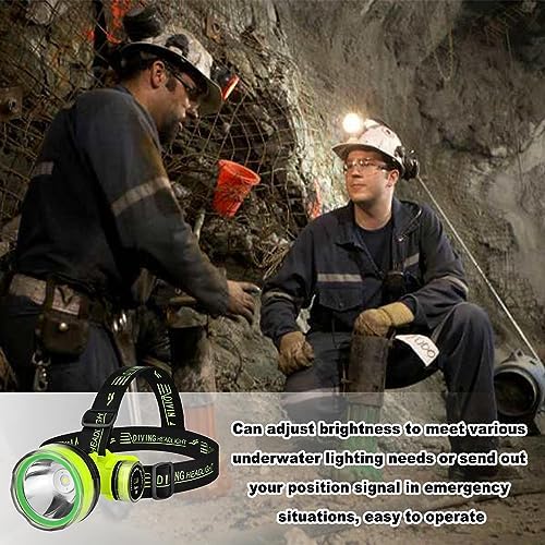 LED Head Lamps, Waterproof Bright LED Diving Flashlight, 2 Light Modes Scuba Diving Headlight, Rechargeable Forehead Scuba Diving Light, Submersible Dive Light Perfect for -sea Diving Adventures - Image 3