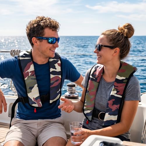 Automatic Inflatable Life Jacke for Adults| Supports up to 330 lbs | Life Vest for Adults| Inflatable PFD Vest Adult| Outdoor Water Sports. - Image 3