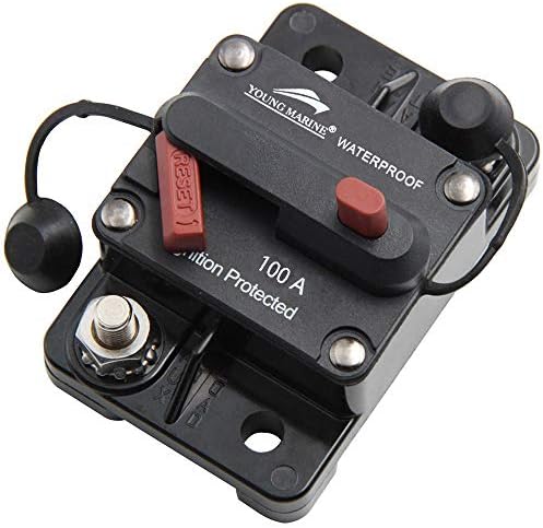 Young Marine Circuit Breaker for Boat Trolling with Manual Reset,Water Proof,12V- 48V DC by YoungMarine