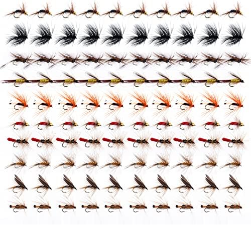 Goture Fly Fishing Flies Assortment Kit, Dry & Wet Flies Streamers Nymphs by Goture