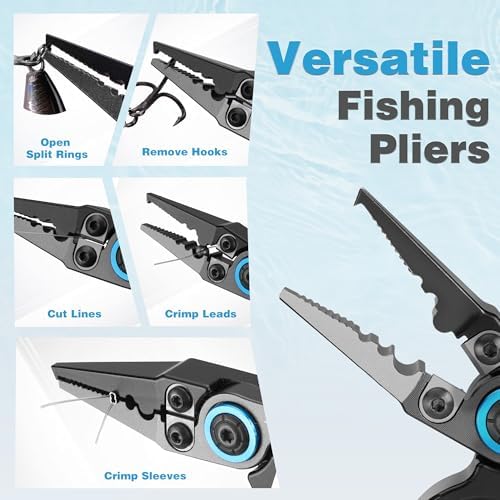 FLISSA Mini Fishing Pliers with Fly Fishing Zinger Retractor - Image 2