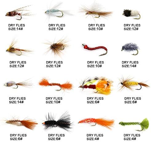 YZD Fly Fishing Flies Realistic Dry Wet Nymph Trout Flies Hand Tie Lures Kits 12/26/48 Pcs… - Image 3