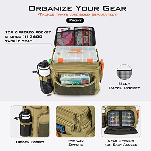KastKing KarryAll Fishing Tackle Bag, Saltwater & Freshwater Gear Storage - Image 3
