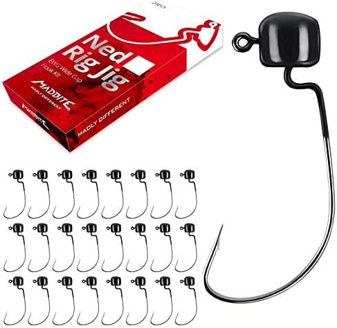 MadBite by KastKing Ned Rig Jig Heads for Soft Fishing Lure Kits by MadBite