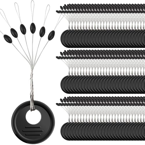 Fishing Rubber Bobber Peg Sinker Stopper Black Oval Bead Texas Rig Weight Floats Stops Durability Flipping Terminal Tackle Accessories for Saltwater Freshwater 3 Size by Scotank