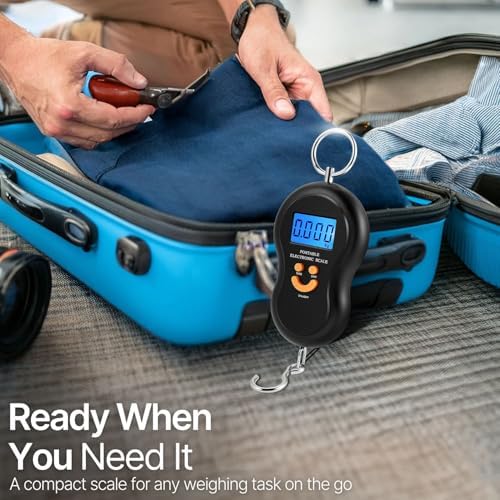 Flexzion Digital Fish Scale & Luggage Weight Scale with Hook, 110 lb/50 kg - Image 2