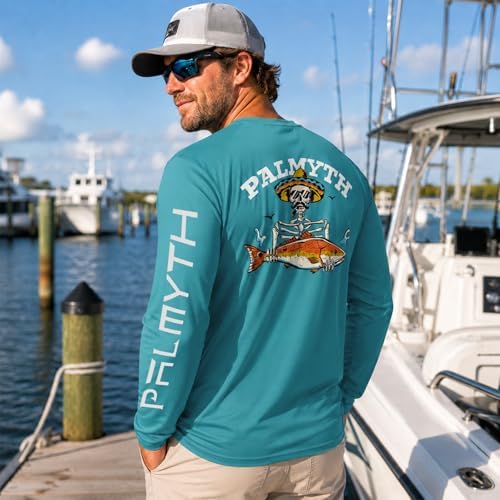 Palmyth Fishing Shirts for Men Long Sleeve UPF 50+ T Shirt Sun Protection - Image 2