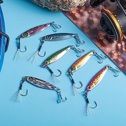 Goture Fishing Jigs, Vertical Jigging Lure with Assist & Treble Hooks - Image 3