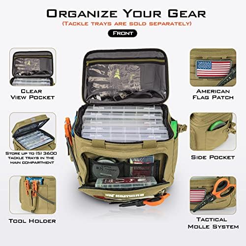 KastKing KarryAll Fishing Tackle Bag, Saltwater & Freshwater Gear Storage - Image 2