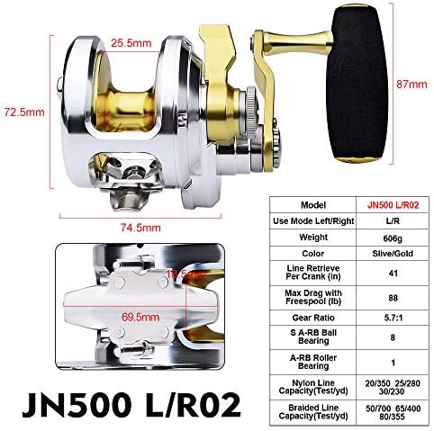 PROBEROS Conventional Reel Trolling Reels - Lever Drag Deep Sea Ocean Big Game Offshore Jigging Fishing Reels - Image 2