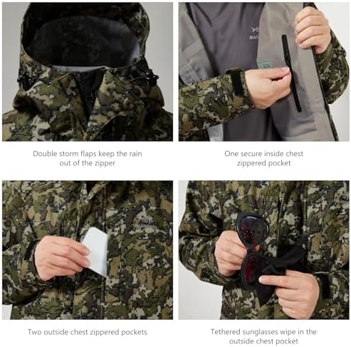 BASSDASH Walker-LW Breathable Waterproof Fishing Hunting Wading Jackets with Silent Outer Fabric for Men Women - Image 4