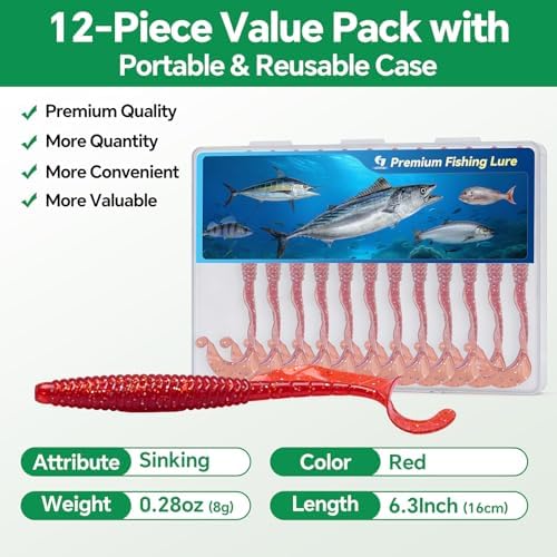 Clearance Bionics-Designed Durable Soft Plastic Fishing Lures Kit with Bonus Accessories, 3/4/5/6 Inch, 9-Type Lifelike Swimbaits in One Gear Set Included Tackle Box for Bass - Image 5