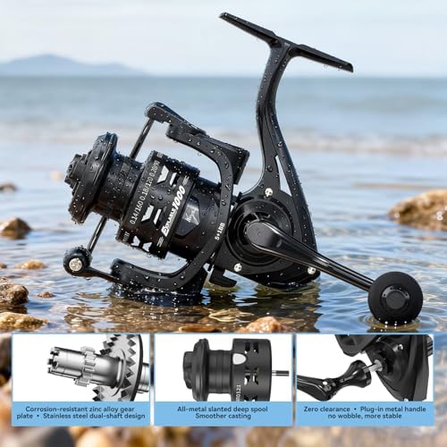 Telescopic Fishing Rod and Reel Combo, Carbon Fiber Collapsible Travel Fishing Pole Kit with Carrier Case & Lures, Anti-Jam Gear for Adults Men Beginners, Freshwater, Saltwater - Image 6