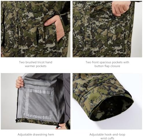 BASSDASH Walker-LW Breathable Waterproof Fishing Hunting Wading Jackets with Silent Outer Fabric for Men Women - Image 5