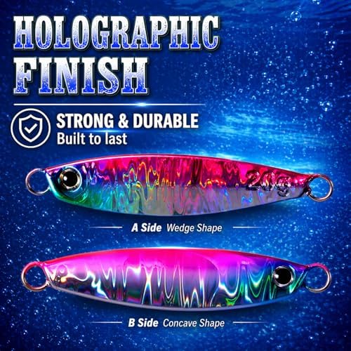 5PCS Metal Jig Fishing Lures with Box, 0.53oz for Bass & Trout - Image 3