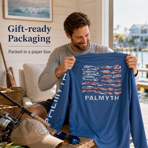 Palmyth Fishing Shirts for Men Long Sleeve UPF 50+ T Shirt Sun Protection - Image 6