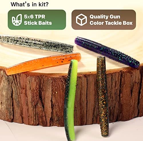 Ned Rig Baits Kit,TRD Soft Plastic Worms or Crawfish for Bass Fishing - Image 5