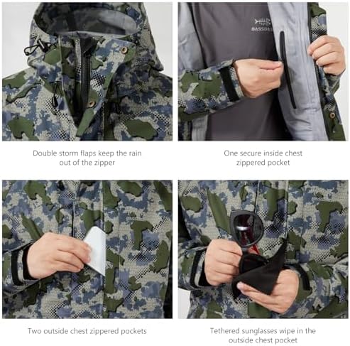 BASSDASH Walker-LW Breathable Waterproof Fishing Hunting Wading Jackets with Silent Outer Fabric for Men Women - Image 4