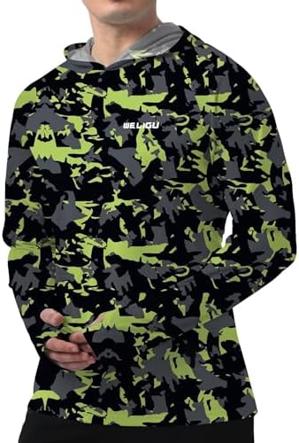 Men's UPF 50+ Sun Protection Hoodie, Long Sleeve Fishing Shirt - Image 3