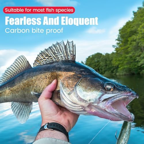 YOTO Fluorocarbon Wire Leader for Fishing - 100% Invisible & Strong Leader for Bass, Trout, Pike, and Walleye – 20lb to 80lb Test, Fishing Leader for Freshwater & Saltwater - Image 6