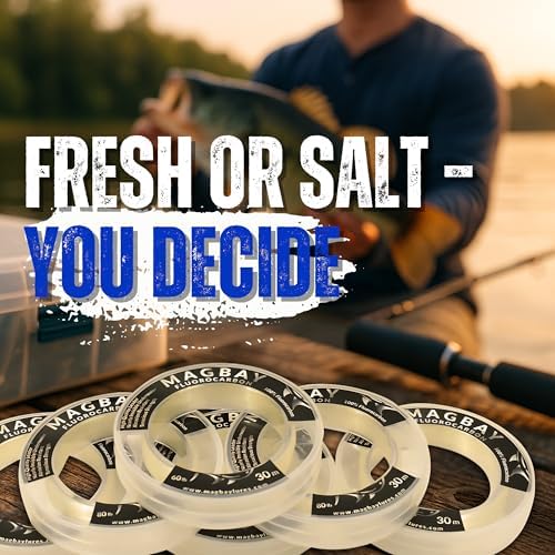 MagBay Lures 100% Pure Fluorocarbon Leader Line - Saltwater & Freshwater Invisible Fluorocarbon Fishing Leader Line, Strong Performance 150, 130, 100, 80, 60 & 40 lbs 33 Yard - Image 3