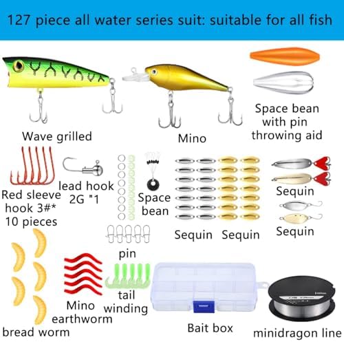 Sosation 134 Pcs Fishing Tool Beginner Starter Kit - Image 2