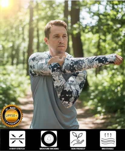 Men's UPF 50+ Sun Protection Hoodie, Long Sleeve Fishing Shirt - Image 5