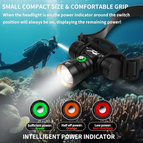 WINDFIRE DH100 Diving Headlamp Super Bright Scuba Dive Light 3 Modes - Image 3
