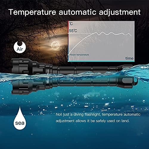 Wurkkos DL70 Dive Light Scuba Diving - 13000lm Super Bright Dive Flashlight 150m IPX8 Waterproof Torch LED Submarine Flashlight - Underwater Flashlight for Diving 4 Mode for Underwater Activity - Image 6