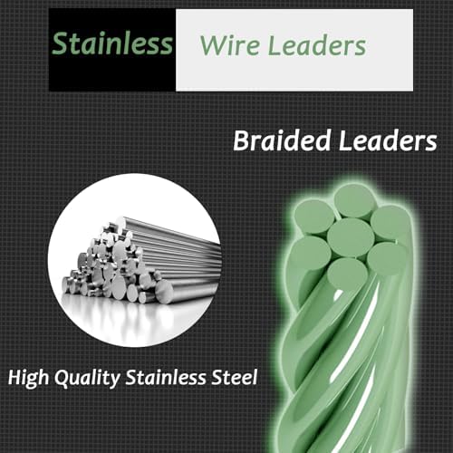 QISHUO Fishing Line Wire Leaders Lures High Strength Fishing Wire Leader Steel Rig Fishing Leaders Stainless Black Nickel - Image 2
